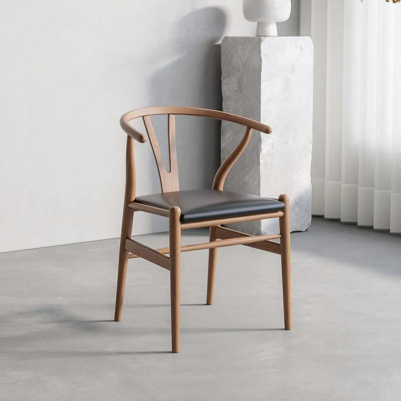 Light Walnut Modular Dining and Office Chair Series with Cane and Wood