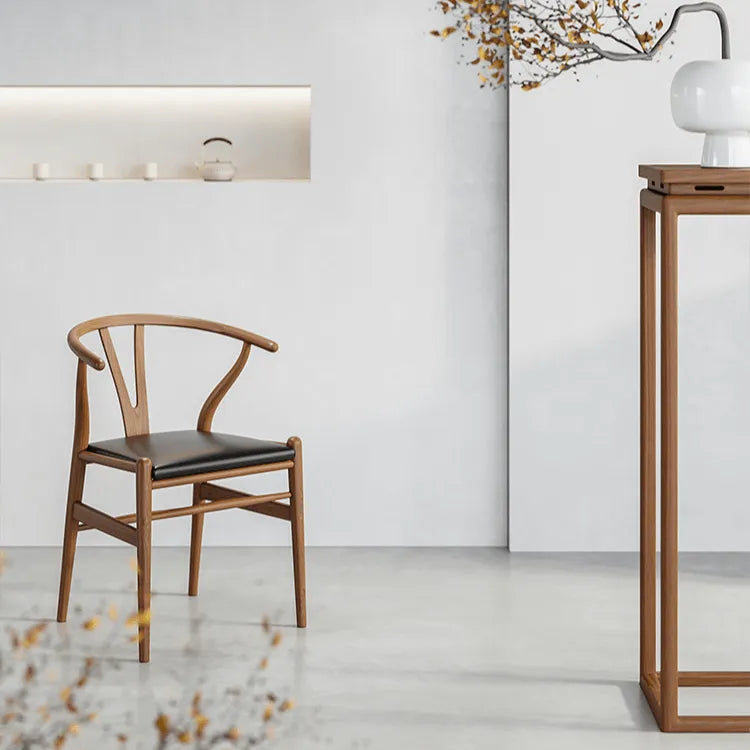Light Walnut Modular Dining and Office Chair Series with Cane and Wood