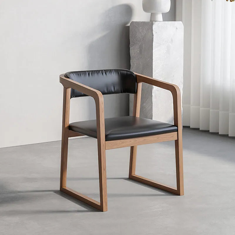 Light Walnut Modular Dining and Office Chair Series with Cane and Wood