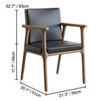 Light Walnut Modular Dining and Office Chair Series with Cane and Wood Dimensions