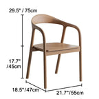 Light Walnut Modular Dining and Office Chair Series with Cane and Wood Dimensions