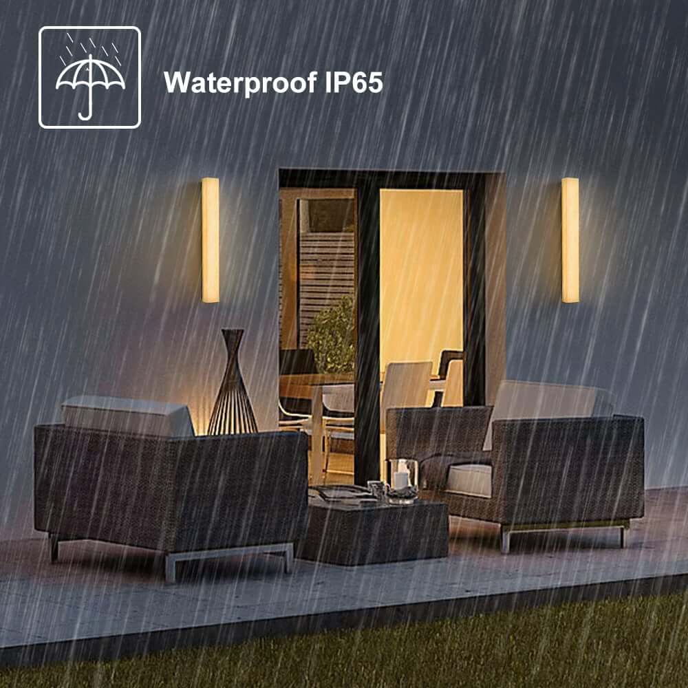 Light Yellow Modern Acrylic Outdoor Flush Mount Wall Light