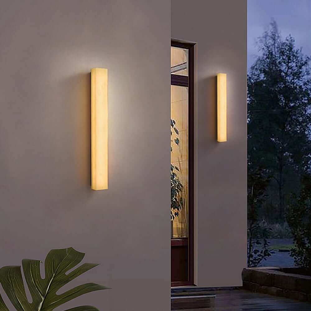 Light Yellow Modern Acrylic Outdoor Flush Mount Wall Light