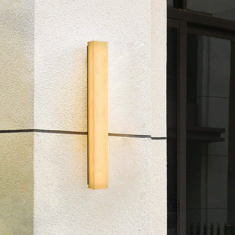 Light Yellow Modern Acrylic Outdoor Flush Mount Wall Light