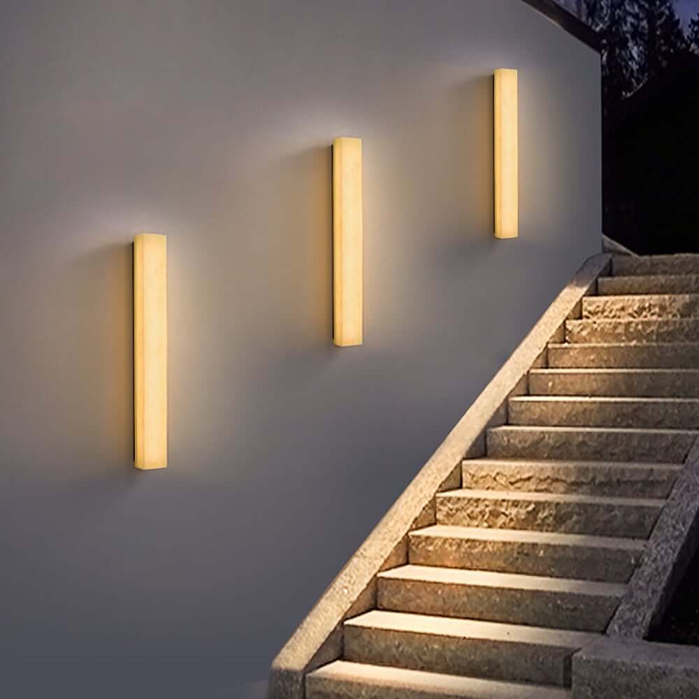 Light Yellow Modern Acrylic Outdoor Flush Mount Wall Light