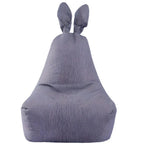 Linen Bean Bag Chair with Removable Cover and Bunny Ear Design