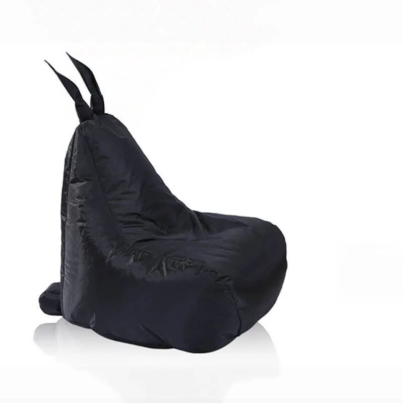 Linen Bean Bag Chair with Removable Cover and Bunny Ear Design