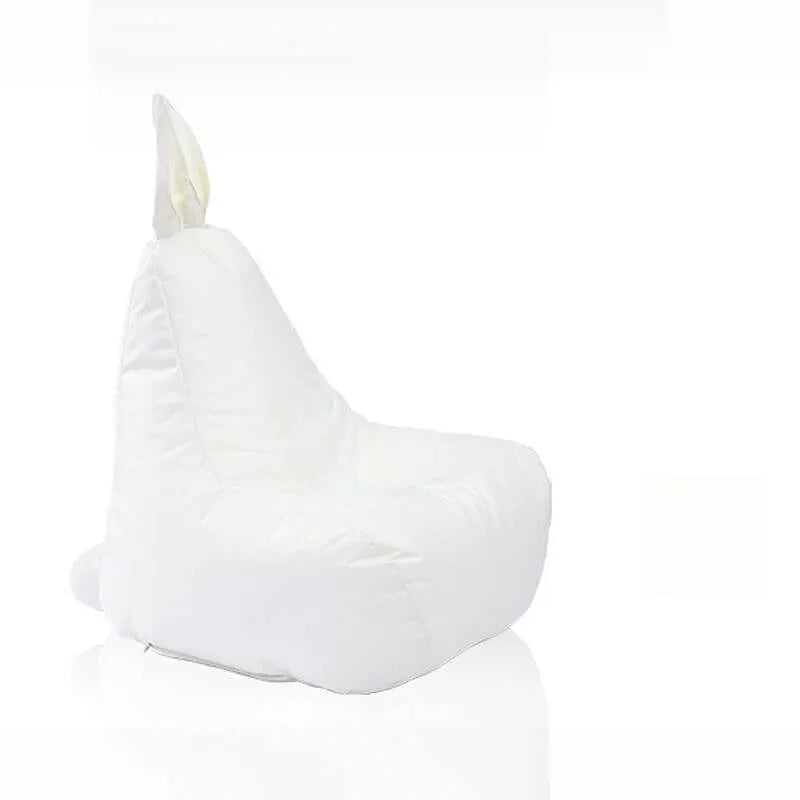 Linen Bean Bag Chair with Removable Cover and Bunny Ear Design