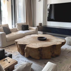 Live Edge Coffee Table with Organic Inlay – Wabi-Sabi Gathering Centerpiece