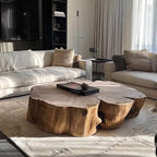 Live Edge Coffee Table with Organic Inlay – Wabi-Sabi Gathering Centerpiece