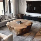 Live Edge Coffee Table with Organic Inlay – Wabi-Sabi Gathering Centerpiece