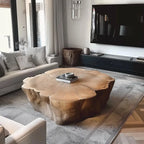 Live Edge Coffee Table with Organic Inlay – Wabi-Sabi Gathering Centerpiece