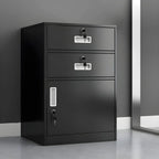 Lockable Fireproof Metal File Cabinet With Versatile Vertical Storage