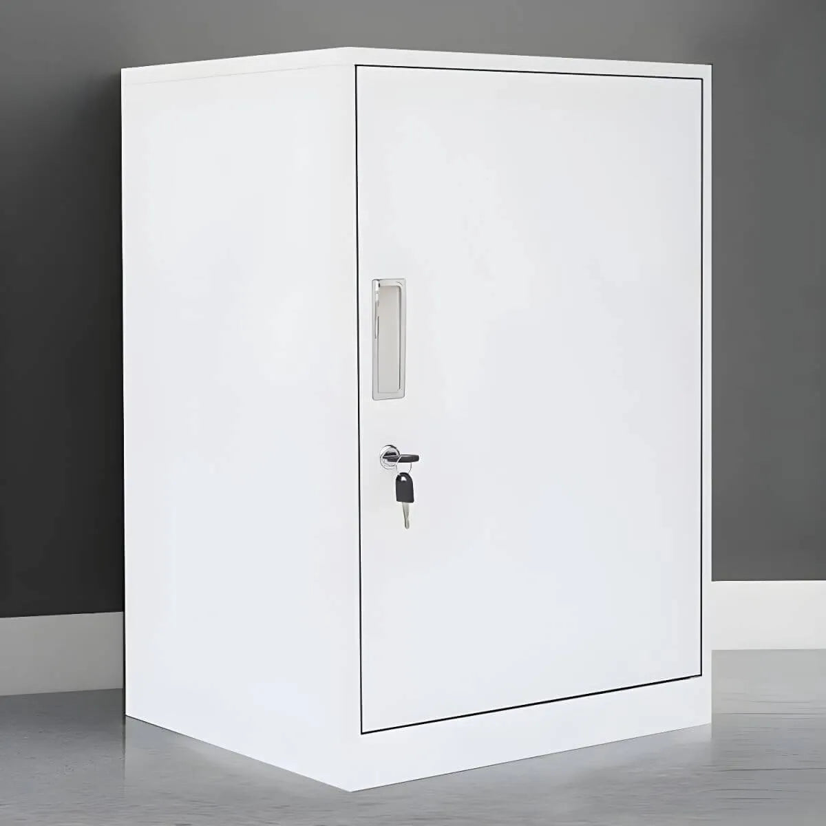 Lockable Fireproof Metal File Cabinet With Versatile Vertical Storage