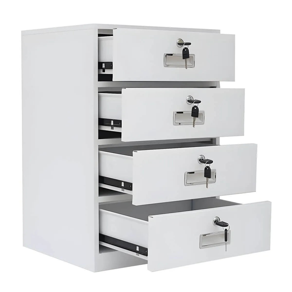 Lockable Fireproof Metal File Cabinet With Versatile Vertical Storage