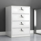 Lockable Fireproof Metal File Cabinet With Versatile Vertical Storage