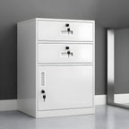 Lockable Fireproof Metal File Cabinet With Versatile Vertical Storage