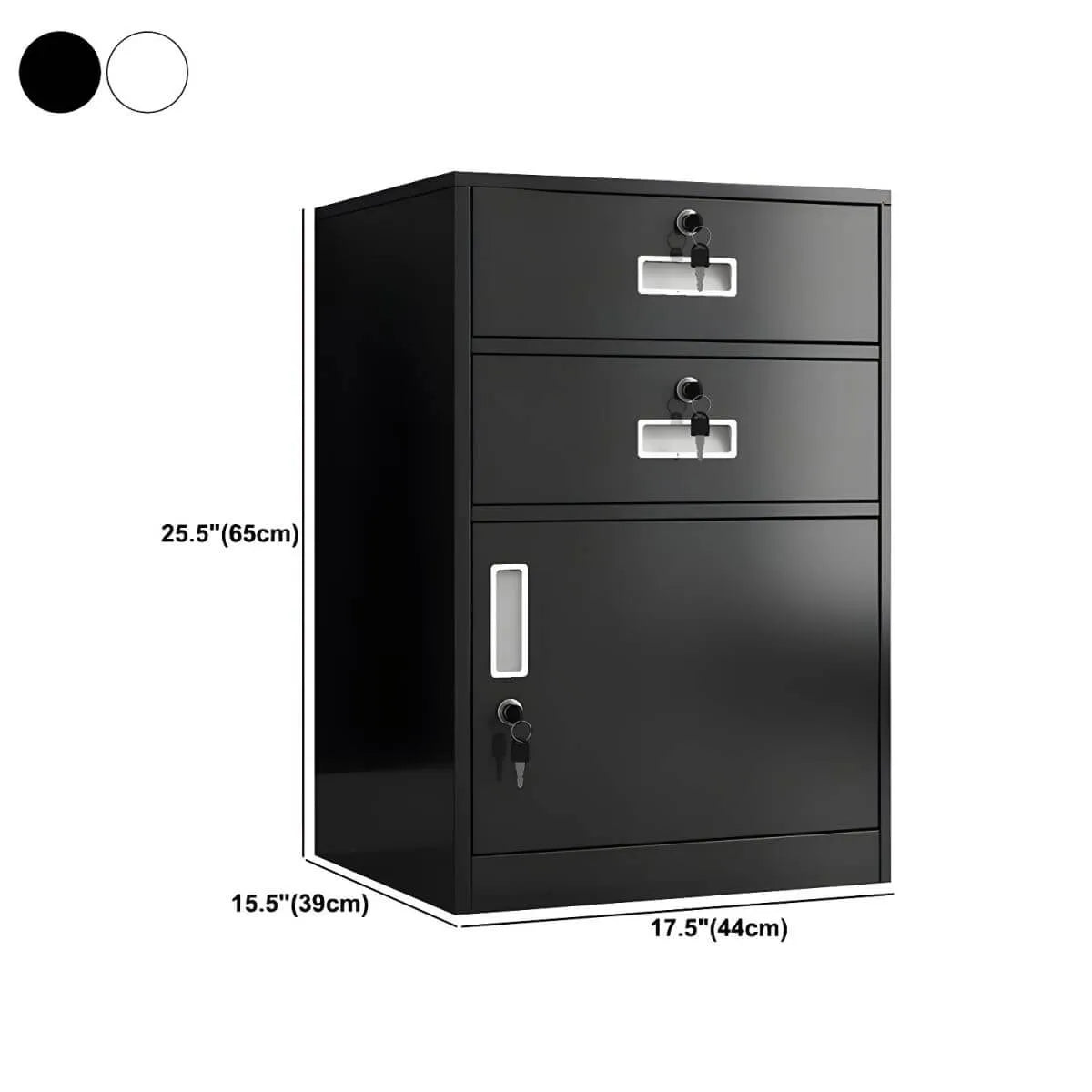 Lockable Fireproof Metal File Cabinet With Versatile Vertical Storage Dimensions