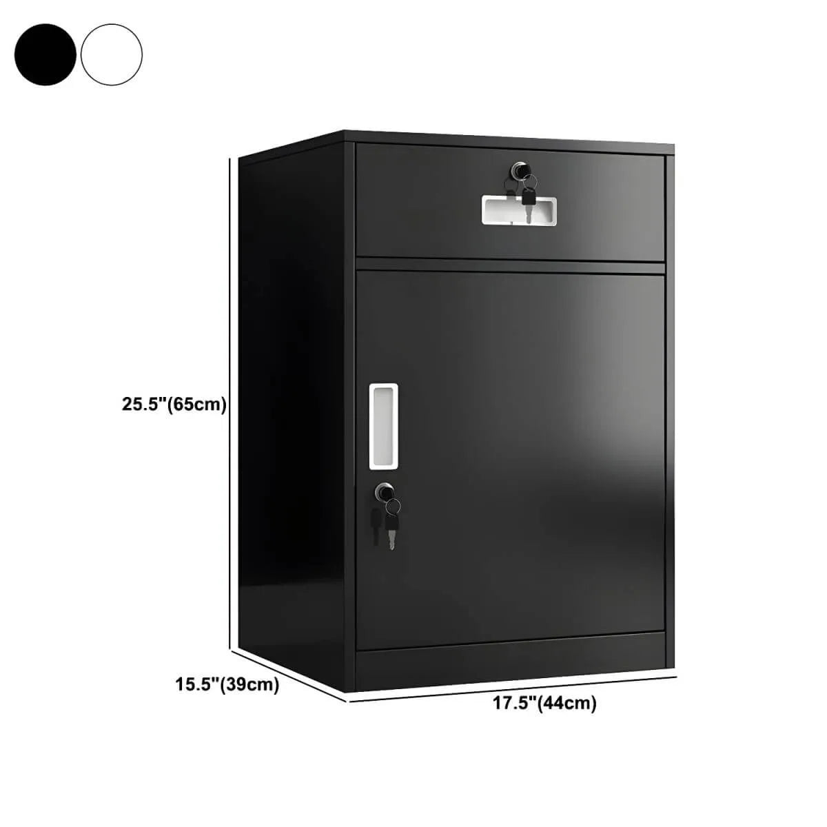 Lockable Fireproof Metal File Cabinet With Versatile Vertical Storage Dimensions