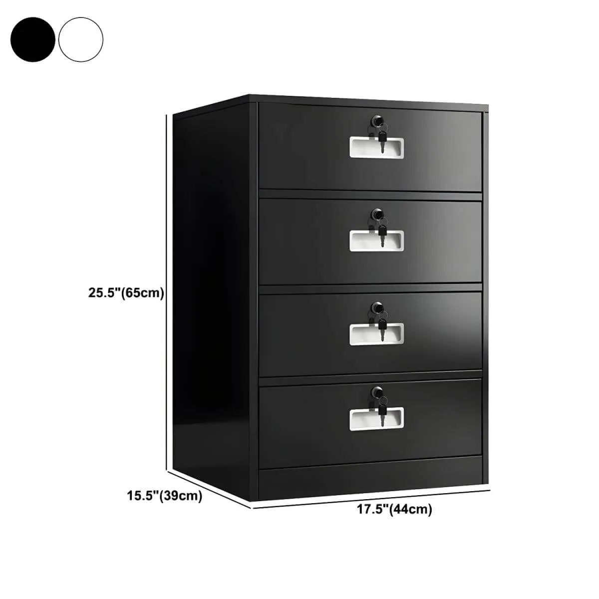Lockable Fireproof Metal File Cabinet With Versatile Vertical Storage Dimensions