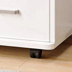 Lockable Wood Filing Cabinet With Shelves, Drawers and Casters