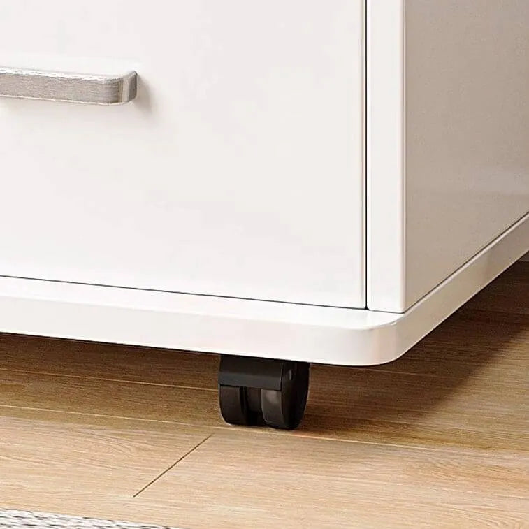 Lockable Wood Filing Cabinet With Shelves, Drawers and Casters