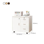 Lockable Wood Filing Cabinet With Shelves, Drawers and Casters Dimensions