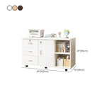 Lockable Wood Filing Cabinet With Shelves, Drawers and Casters Dimensions