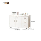 Lockable Wood Filing Cabinet With Shelves, Drawers and Casters Dimensions