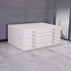 Locking Steel Lateral File Cabinet With 5 Drawers and Label Slots