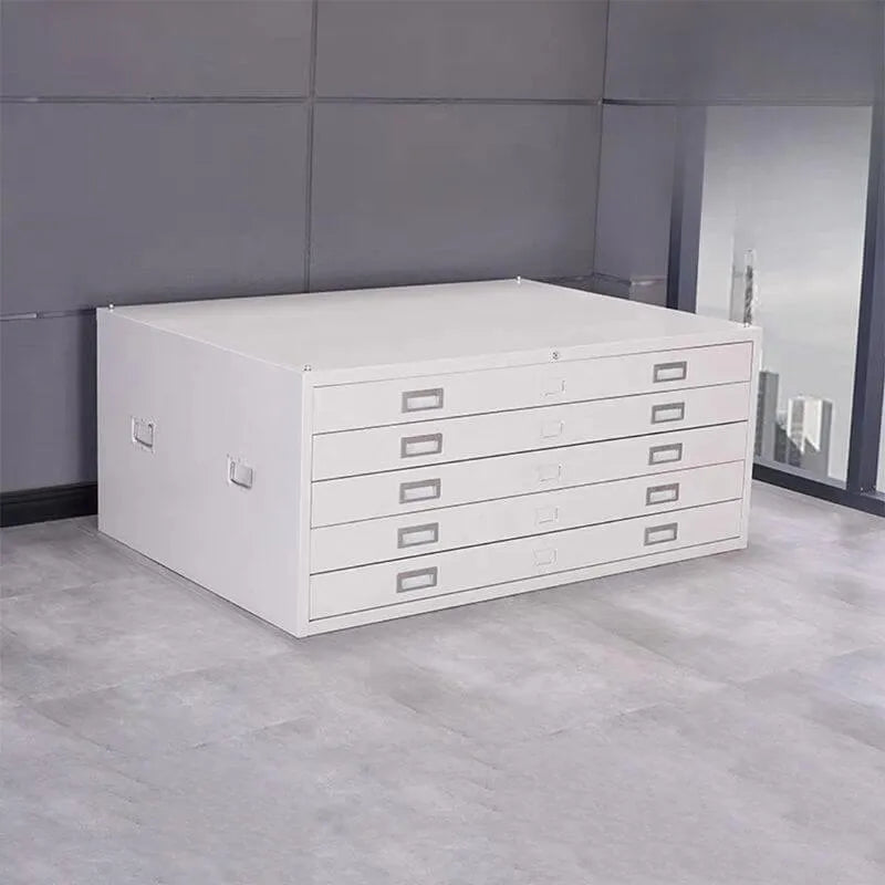 Locking Steel Lateral File Cabinet With 5 Drawers and Label Slots