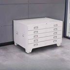 Locking Steel Lateral File Cabinet With 5 Drawers and Label Slots