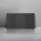 Locking Steel Lateral File Cabinet With 5 Drawers and Label Slots