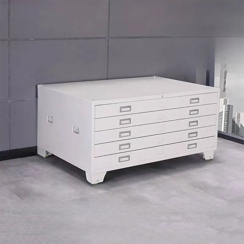 Locking Steel Lateral File Cabinet With 5 Drawers and Label Slots