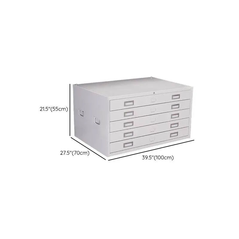 Locking Steel Lateral File Cabinet With 5 Drawers and Label Slots Dimensions