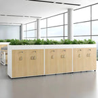 Locking Wood Planter Filing Cabinet Divider With Open Shelves Main Product Image