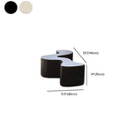 Low-Profile Abstract Coffee Table with Seamless Fiberglass Top Dimensions