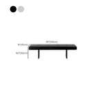 Low-Profile Armless Bench in Modern Style with Five-Section Tufting and Polished Metal Base Dimensions