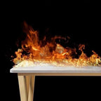 Low-Profile Modern Coffee Table with Sintered Stone Top and Metal Base