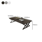 Low-Profile Modern Coffee Table with Sintered Stone Top and Metal Base Dimensions