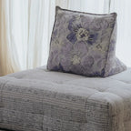 Low-Profile Modular Sofa With Movable Backrests and French Violet Appeal