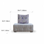 Low-Profile Modular Sofa With Movable Backrests and French Violet Appeal Dimensions