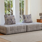 Low-Profile Modular Sofa With Movable Backrests and French Violet Appeal Main Product Image
