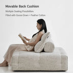 Low-Profile Textured Modular Sofa with Plush Curves for Lounge Living