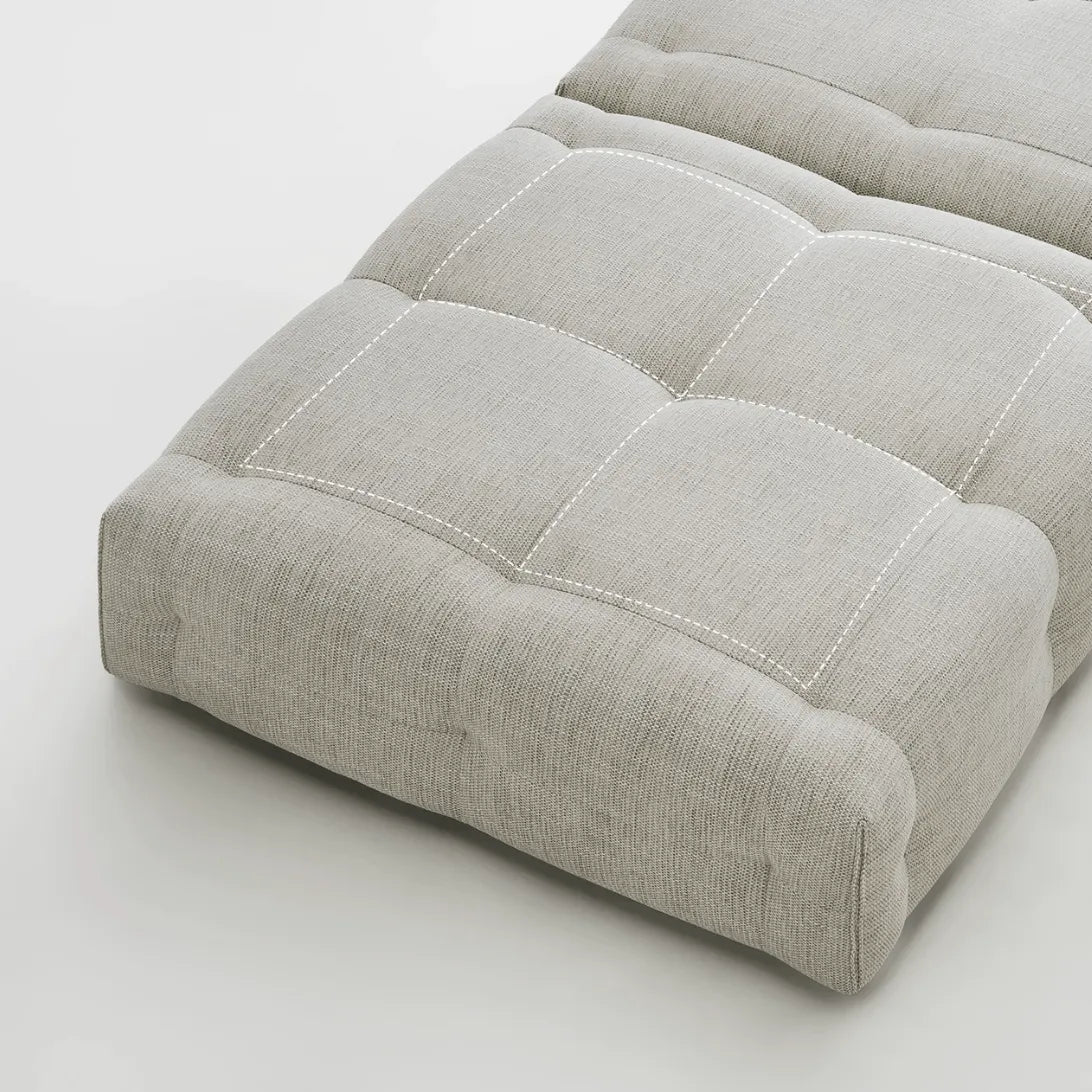 Low-Profile Textured Modular Sofa with Plush Curves for Lounge Living