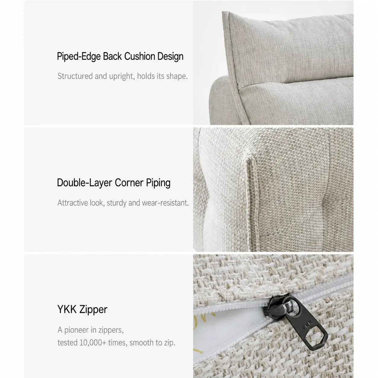 Low-Profile Textured Modular Sofa with Plush Curves for Lounge Living