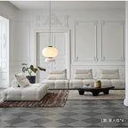 Low-Profile Textured Modular Sofa with Plush Curves for Lounge Living