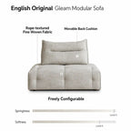 Low-Profile Textured Modular Sofa with Plush Curves for Lounge Living