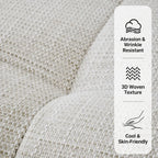 Low-Profile Textured Modular Sofa with Plush Curves for Lounge Living
