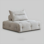 Low-Profile Textured Modular Sofa with Plush Curves for Lounge Living